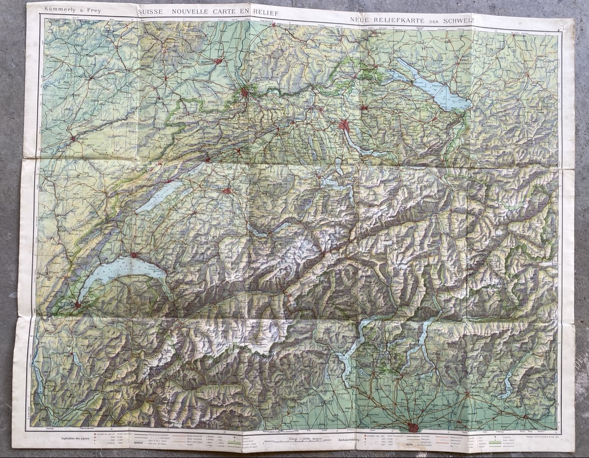 Cartine & Atlanti: Landkarte Schweiz – Usato da Liestal venduto da Stephanoceras1 2