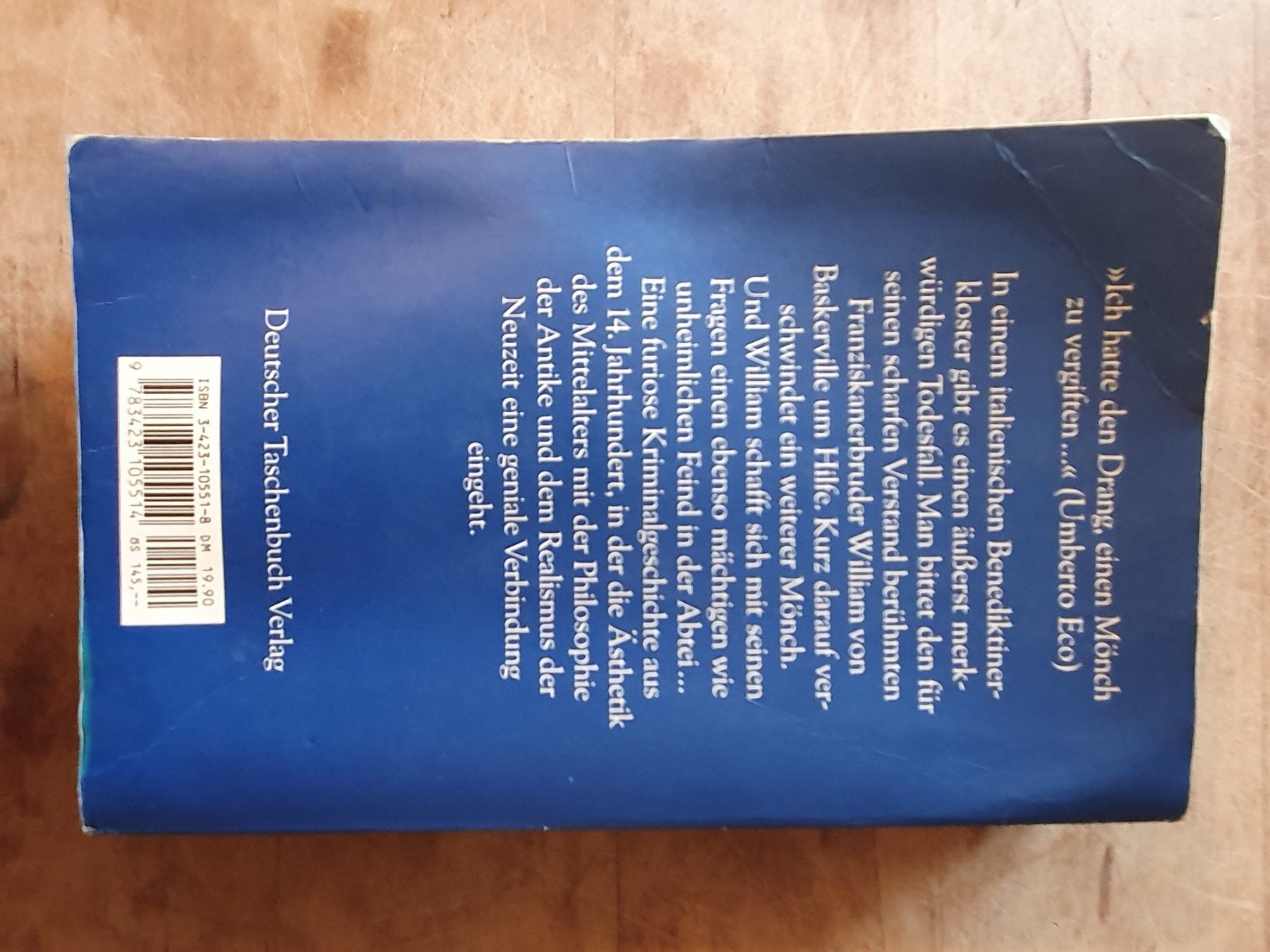 Bücher: Der Name der Rose Umberto Ecco DTV – Gebraucht aus Zürich von loosebone 1