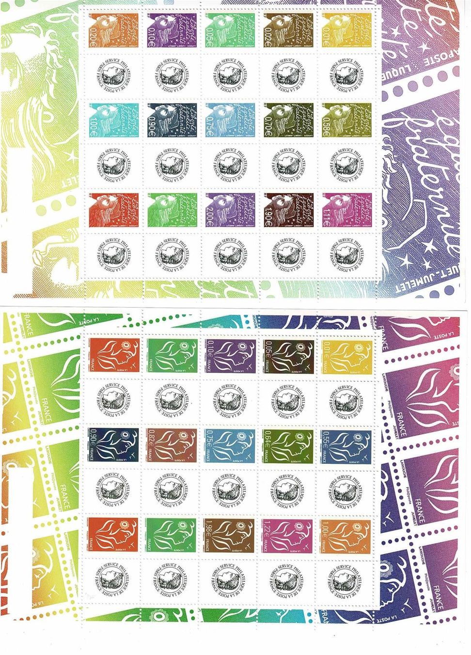 Alle Briefmarken: 2 KB "Mariannes" ** – Neu (gemäss Beschreibung) aus Lausanne von Whorvath