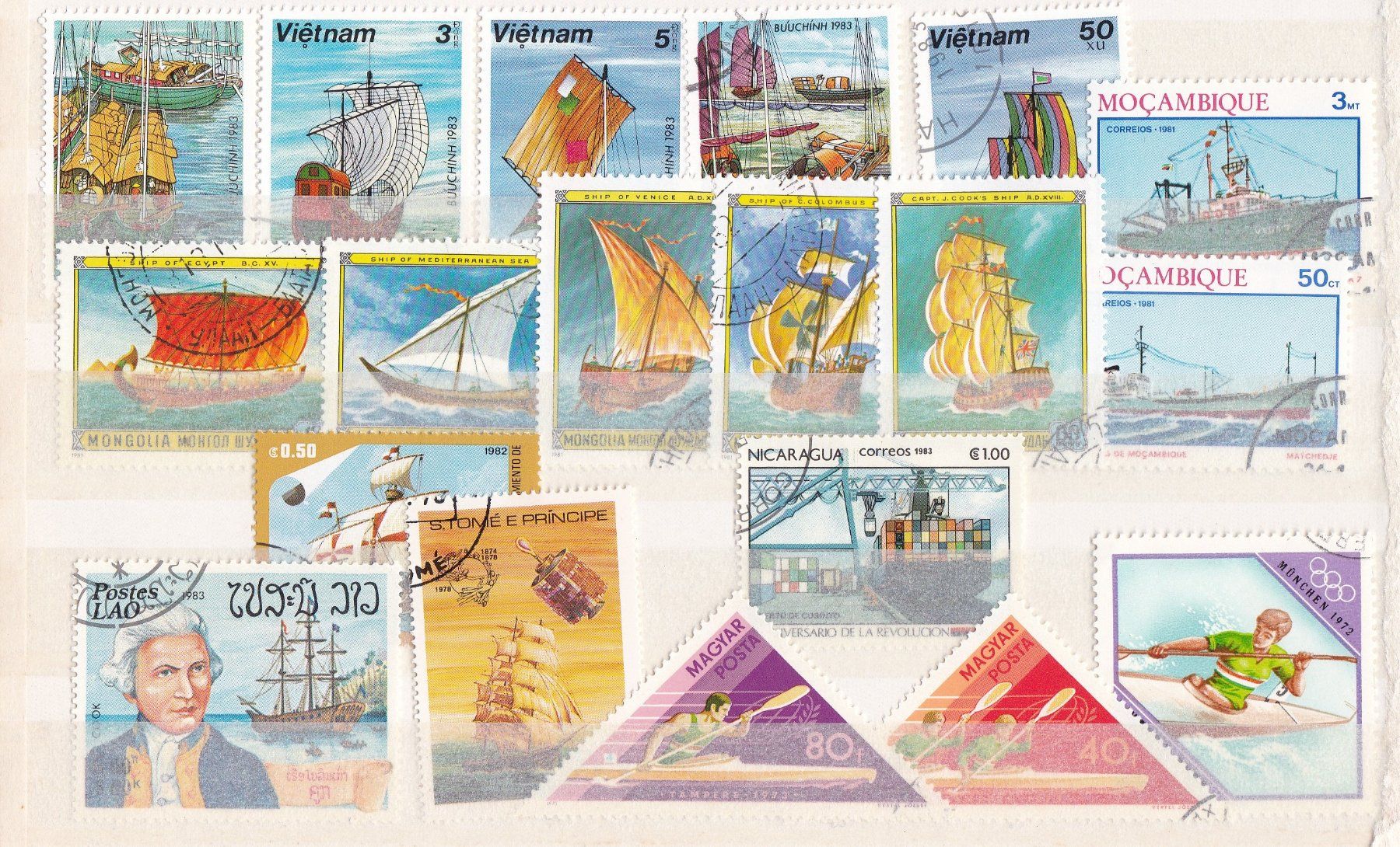 Alle Briefmarken: Briefmarken Steckkarten "Ausland" – Gebraucht aus Münchwilen AG von Nesar 3
