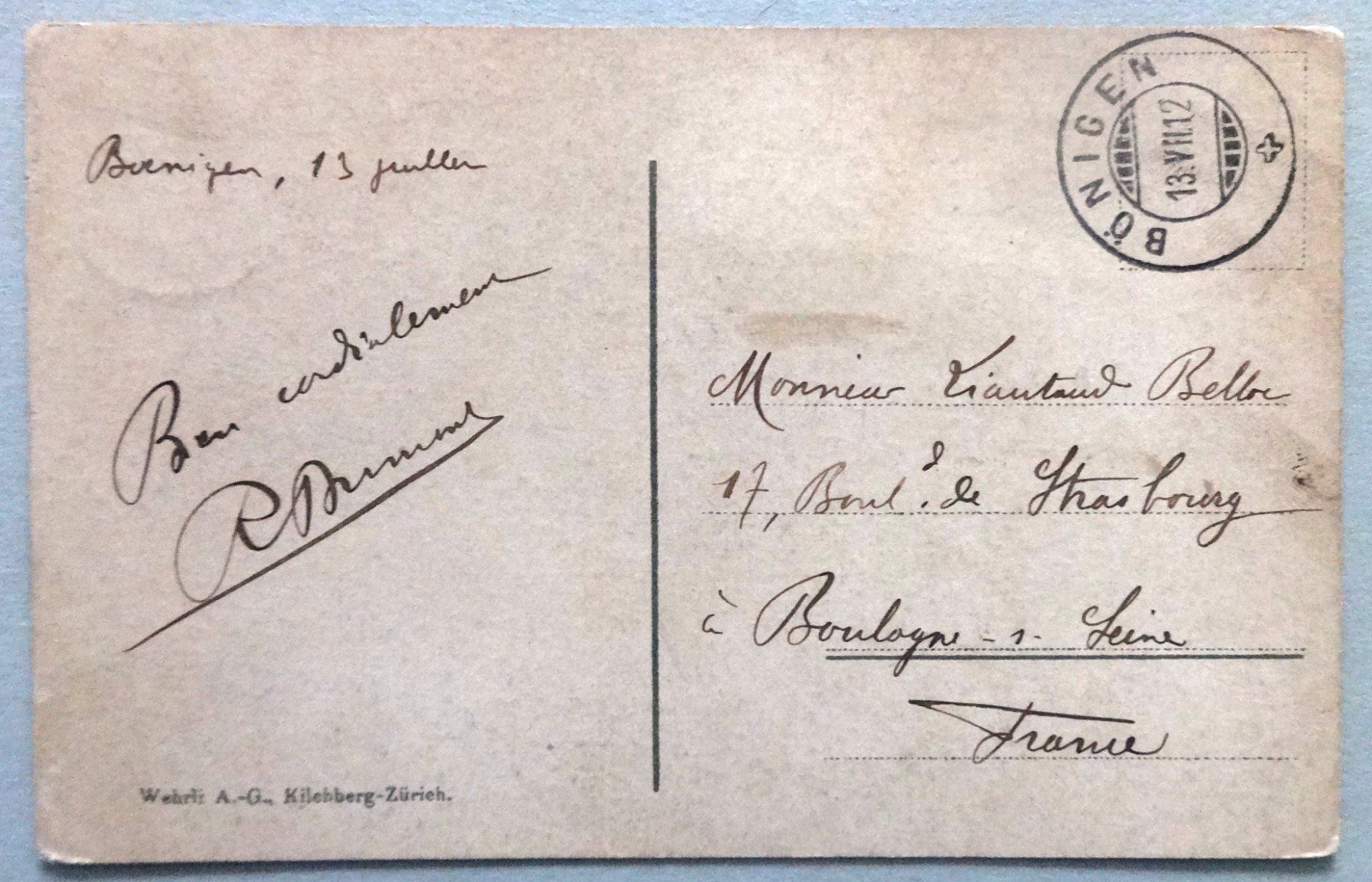 Cartes postales: Am Brienzersee – Défectueux à Fétigny par Billy2miny 1