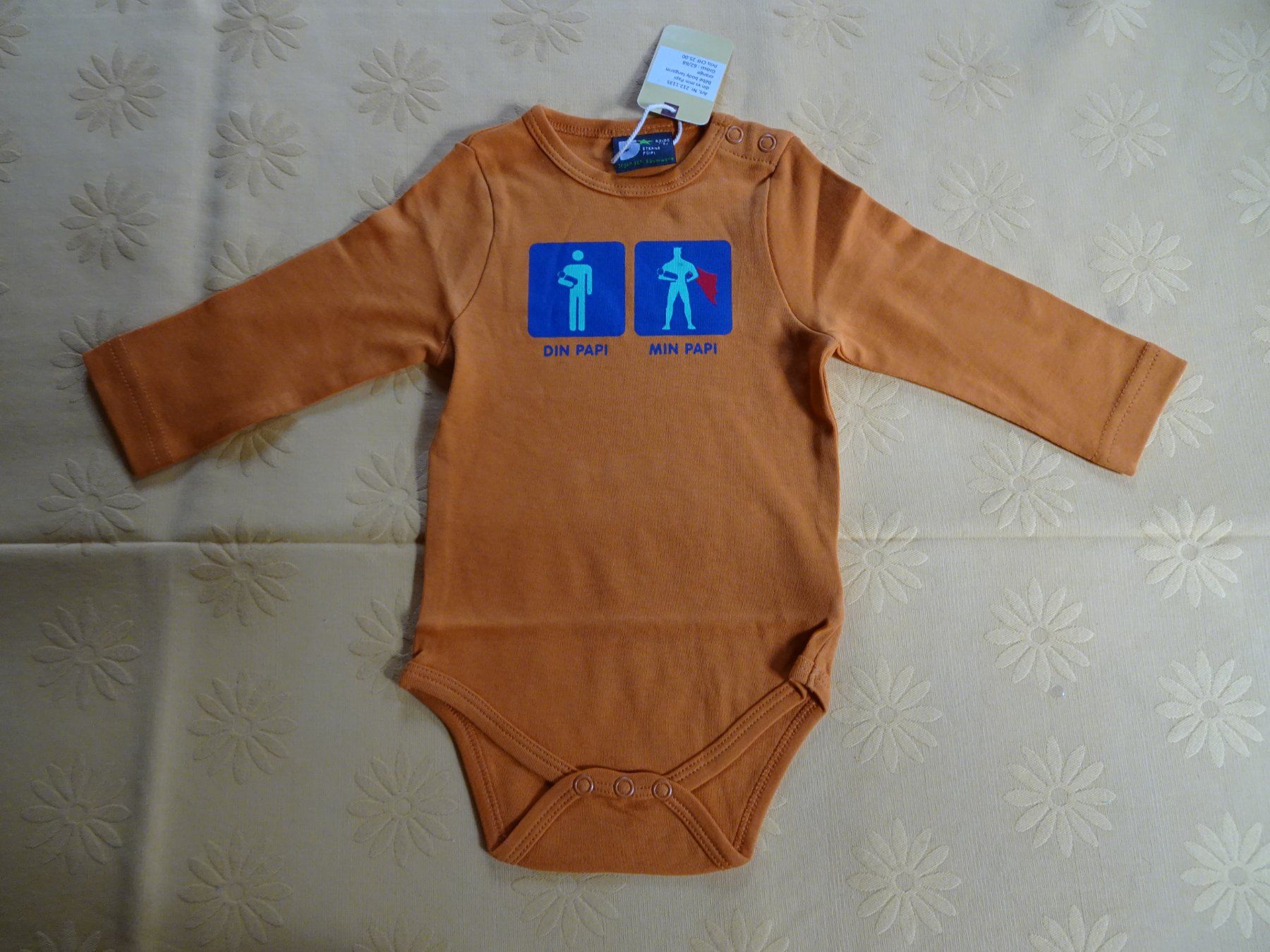 Sous-vêtements: NEUER Body orange "Din Papi - Min Papi" Gr. 62/68 - 260740 – Neuf (Voir description) à Küssnacht am Rigi par Schuhe-Secondhand 1