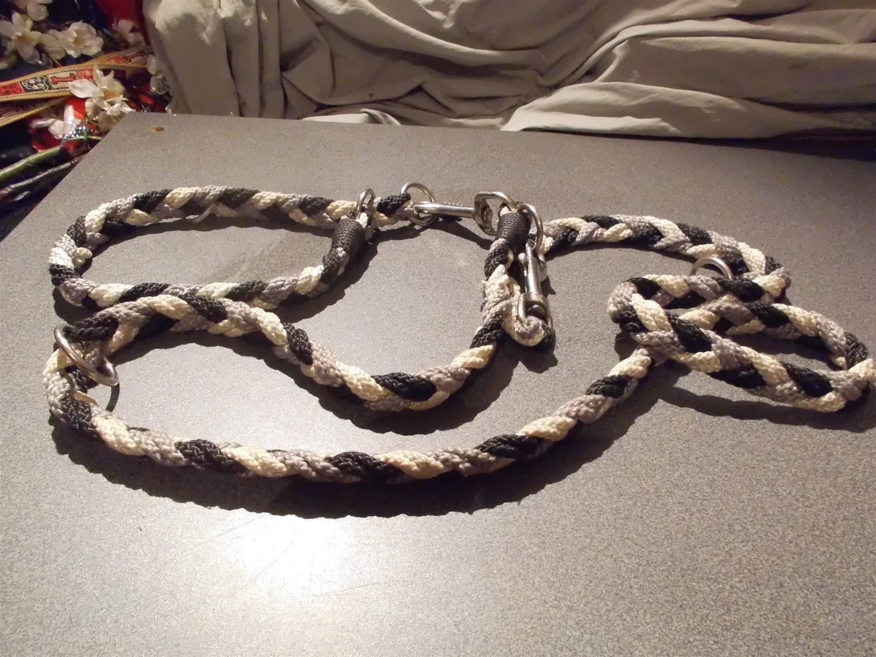 Leine & Halsband: Hundeleine schwarz/grau/weiss – Gebraucht aus Zürich von abraxas1291