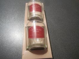 Glas 2 Stück, neu, Aufschrift Votive Gla