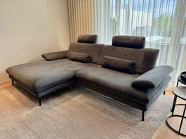 Gemütliches Eck-Sofa, Anthrazit, Top Zustand!