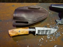 Damast Messer feststehend HANDMADE 21cm ODERMATT No. 37 NEU