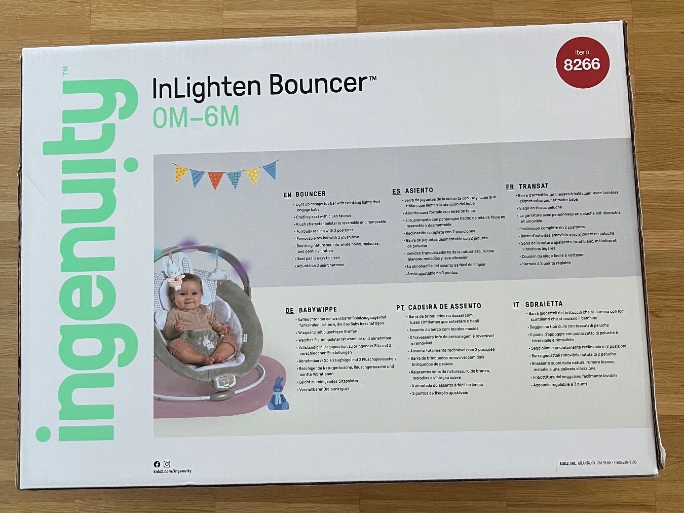 Sdraiette & Sdraiette a dondolo: Babywippe Ingenuity InLighten Bouncer – Nuovo e nell'imballaggio originale da Diepoldsau venduto da Tayiron 3