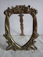 Antiker Jugendstil Bilderrahmen Messing Blumen 595 Gramm