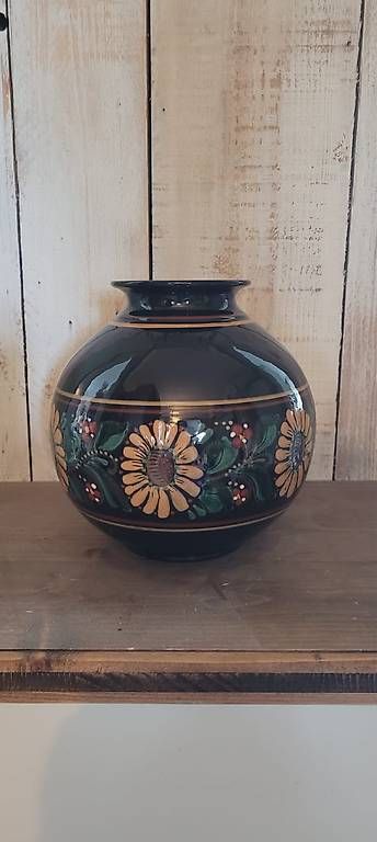 Vasen & Gefässe: Keramikvase floral traditionell – Gebraucht aus Biberist von FarbAder 1