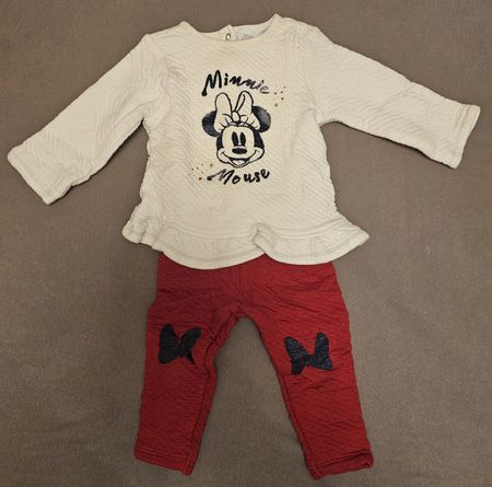Minnie Mouse Set, weiss/rot, Grösse 74, guter Zustand