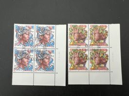 1986  Erstag gest.Viererblock mit Tab  (K69)
