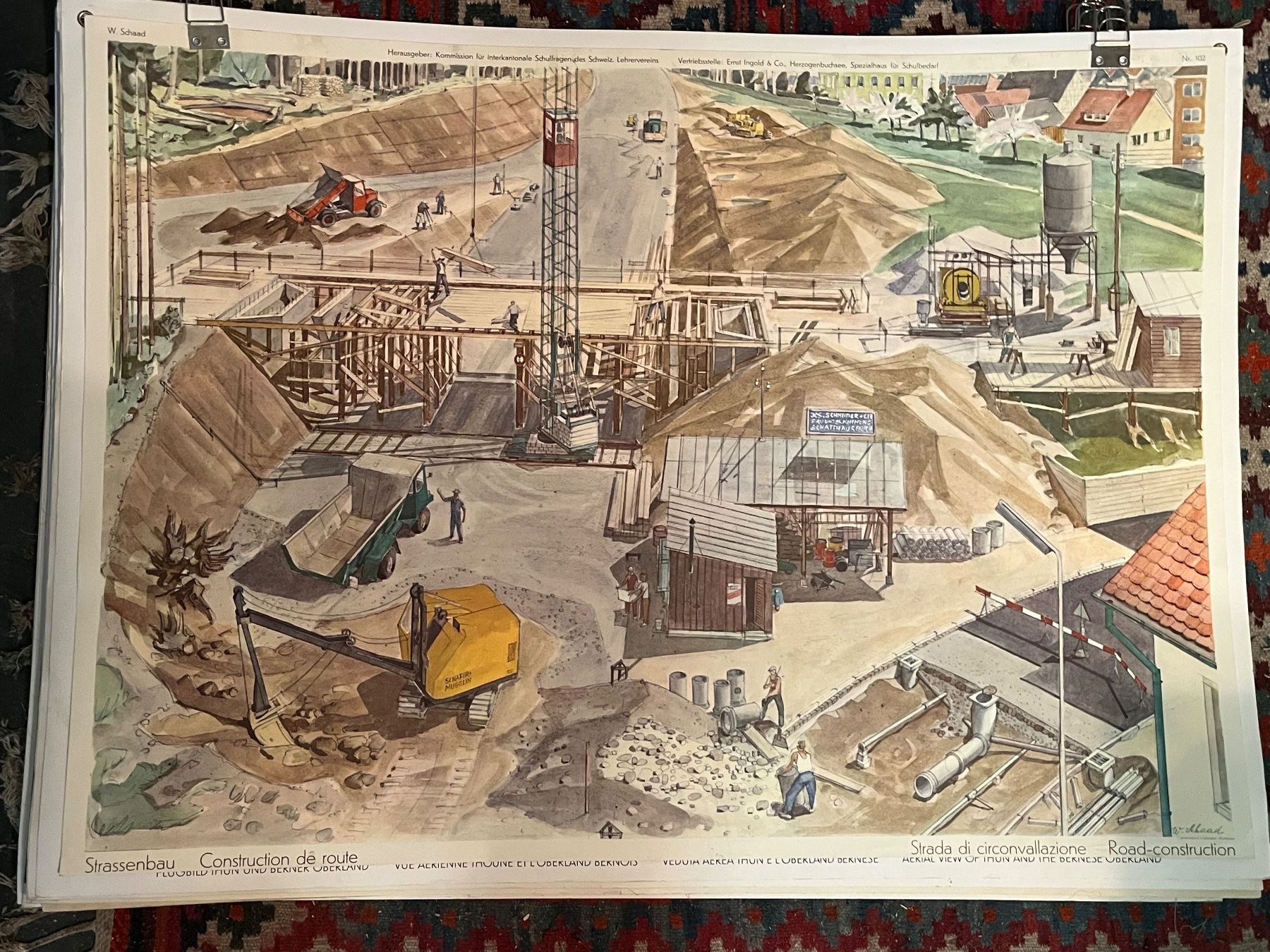 Foto & Immagini: schulwandbild, strassenbau – Usato da Emmenmatt venduto da flyrecords