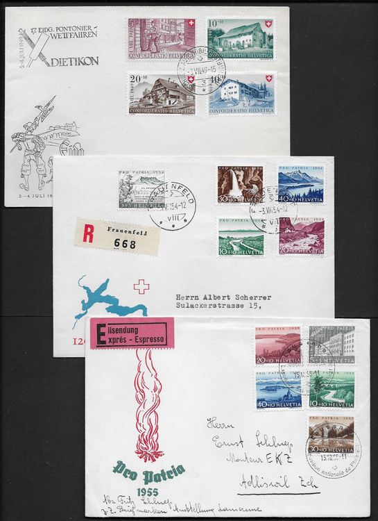 Ab 1949 drei illustriete BFBriefe/Serie verschieden ab 1. Kaufen