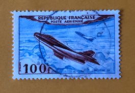 Briefmarke aus Frankreich Flugzeuge  gestempelt 1954 
