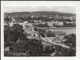 AK ca.1930 Zürich, Bürkliplatz Quaibrücke und Bellevue