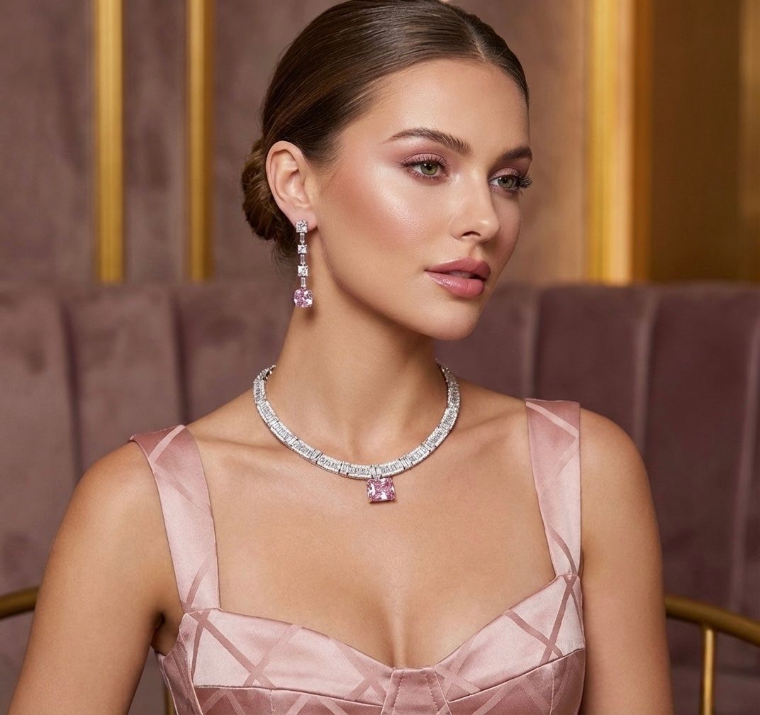 Altri gioielli: Superbe Parure de Bijoux Diamants Roses – Nuovo e nell'imballaggio originale da St-Maurice venduto da Sandrinette123 2