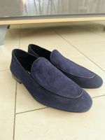Stuart Weitzman Herren Slipper dunkelblau Veloursleder