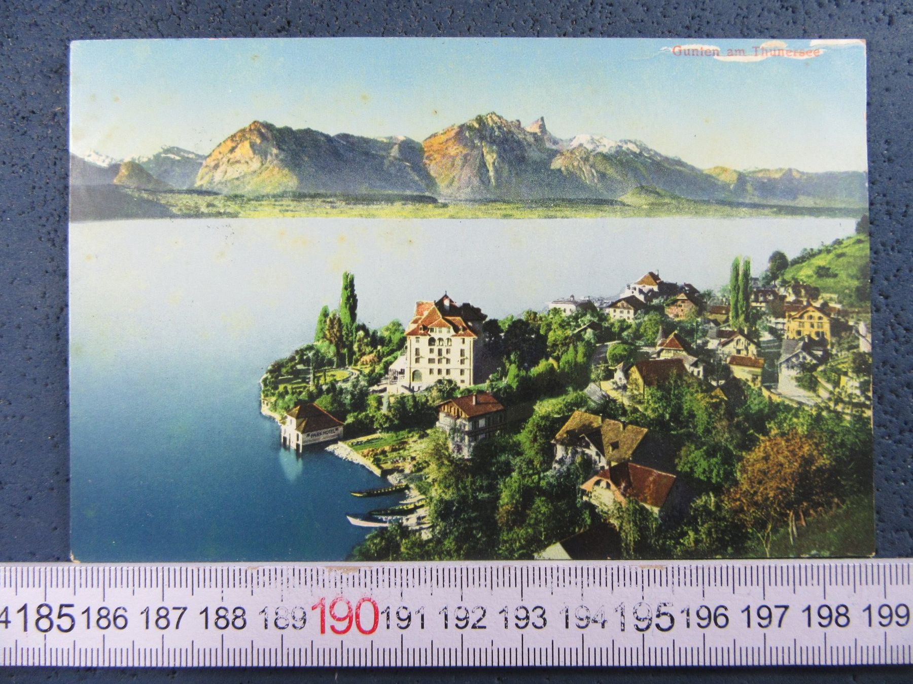 Cartoline postali: GUNTEN 1916 AM THUNERSEE BE AK LUFTBILD – Usato da Ettingen venduto da Hausi4711