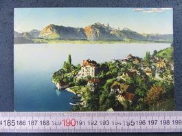 GUNTEN 1916 AM THUNERSEE BE AK LUFTBILD
