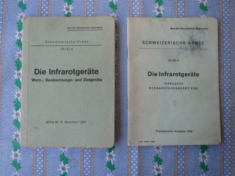 Libri: Schweizer Armee Reglement 2xInfrarotgeräte 1956+1967 – Usato da Olten venduto da Maniac63