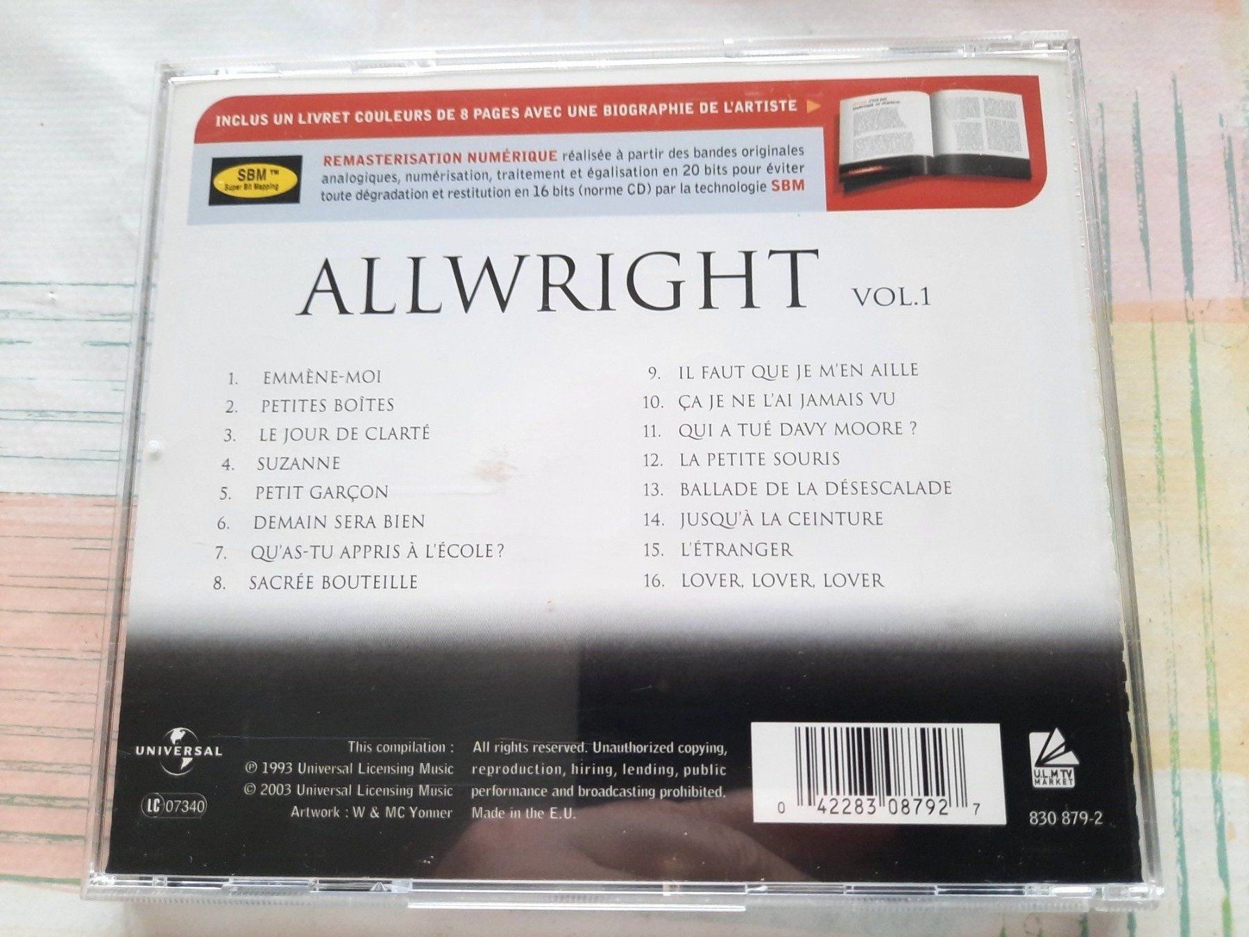 CD: Cd G. Allwright - Mastersérie – Usato da Pully venduto da bro_n52j 1