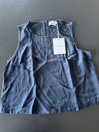 Maison Miaki Sleeveless Silk Top Navy Gr36/ 38 neu