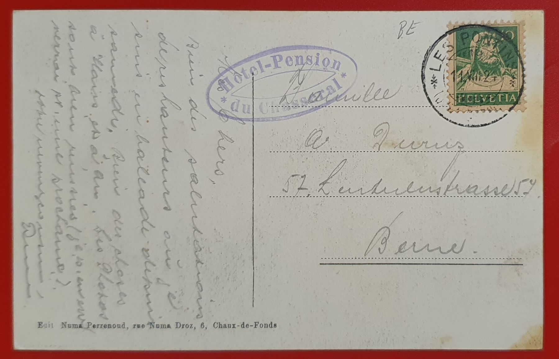 Cartoline postali: Hotel Chasseral 1924 – Usato da Kreuzlingen venduto da Rschweiz1 1