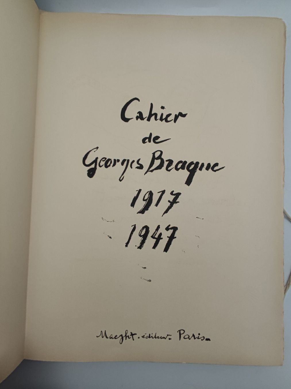 Libri: MODERNE KUNST - GEORGES BRAQUE - CAHIERS – Usato da Goldach venduto da Gaip 6
