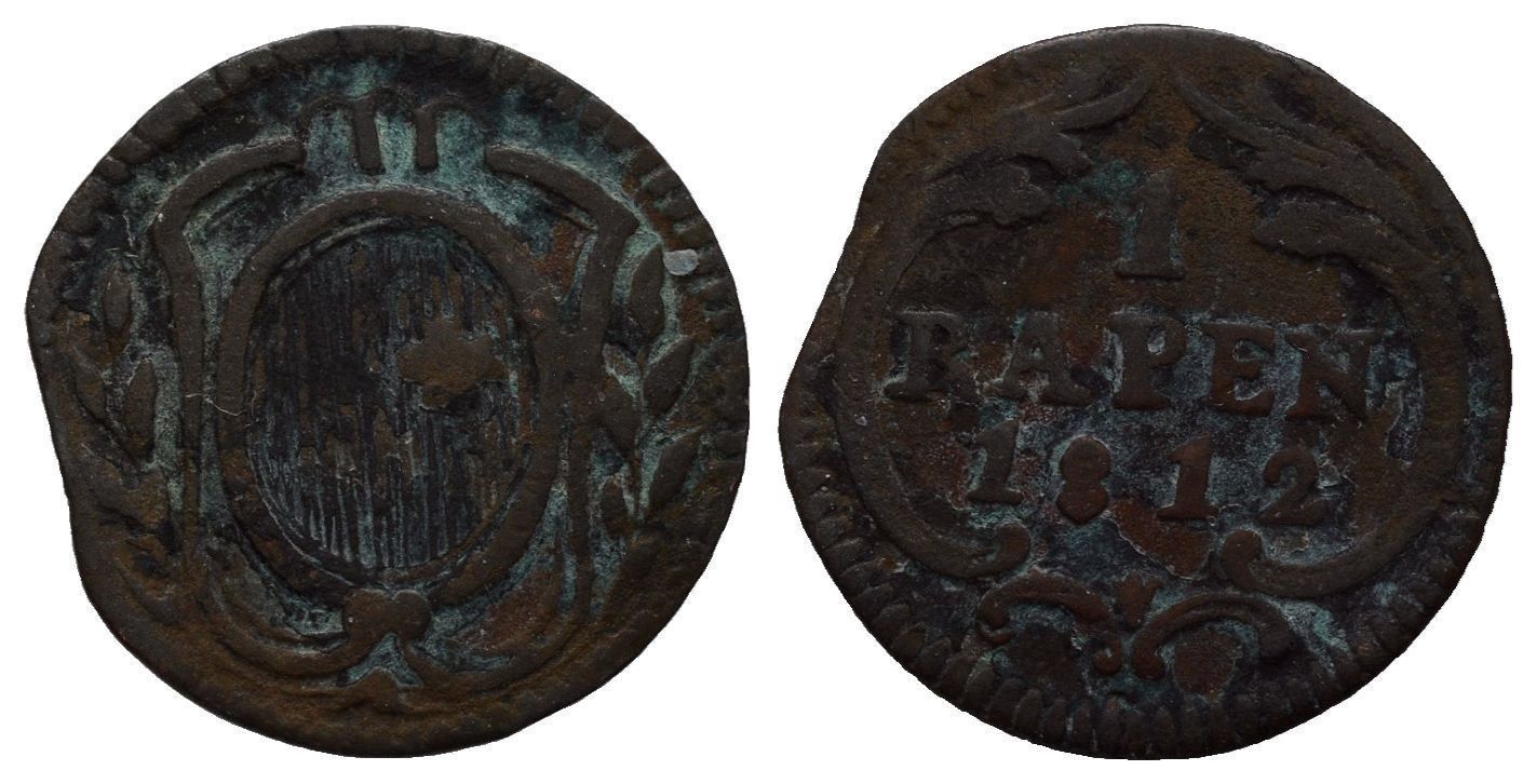 Alle Münzen: Schwyz Rappen 1812  /305 – Gebraucht aus Trimbach von Solothurn1