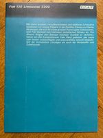 FIAT 130 Limousine 3200 Prospekt ca 1971 1972 brochure - dt.