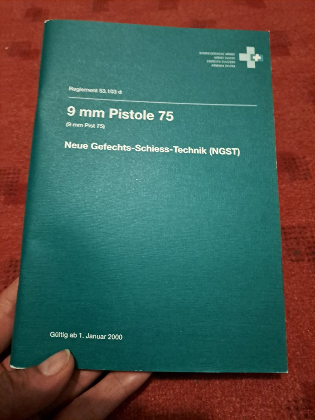Libri: Reglement " Pistole 75, neue Schiesstechnik  " – Usato da St.Gallen venduto da Infanteriewerk 1
