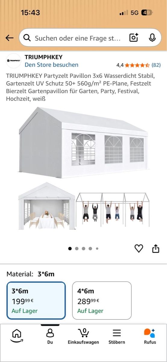 Tende: Partyzelt Pavillon – Nuovo e nell'imballaggio originale da Basel venduto da les_v2d8 1