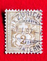 WERTZIFFER 58 B VOLLSTEMPEL ZÜRICH FLUNTERN 1897
