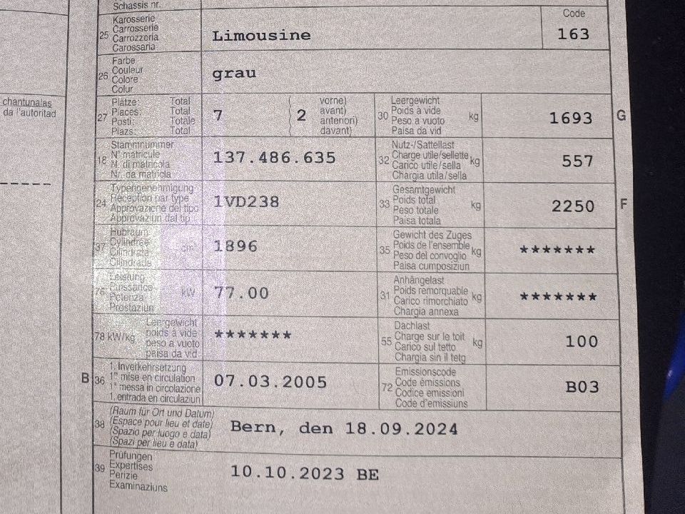 VW Automobili: Volkswagen Touran, 2005 – Usato da Heimenschwand venduto da fipuae 1