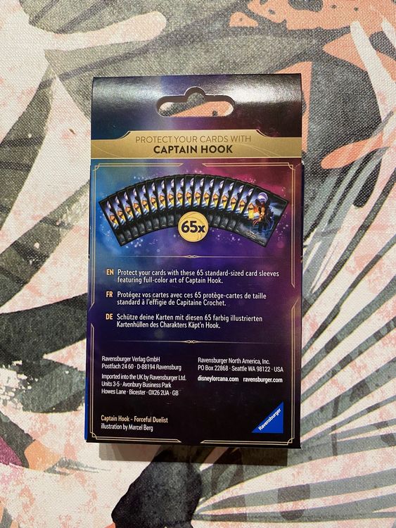 Disney Lorcana - Captain Hook Card Sleeves (65) Ravensburger