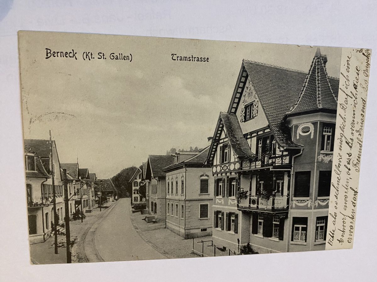 Cartoline postali: Ak von Berneck 1912 – Usato da Mosnang venduto da Goldwasser