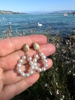 Süsswasserperlen Ohrringe Vergoldet