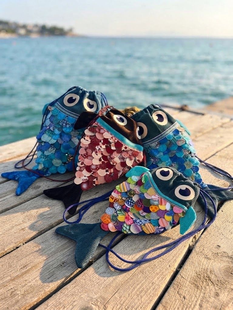 Zaini: Turnbeutel in Fischform, handgenäht – Nuovo e nell'imballaggio originale da Frauenfeld venduto da azu_2ntk 4