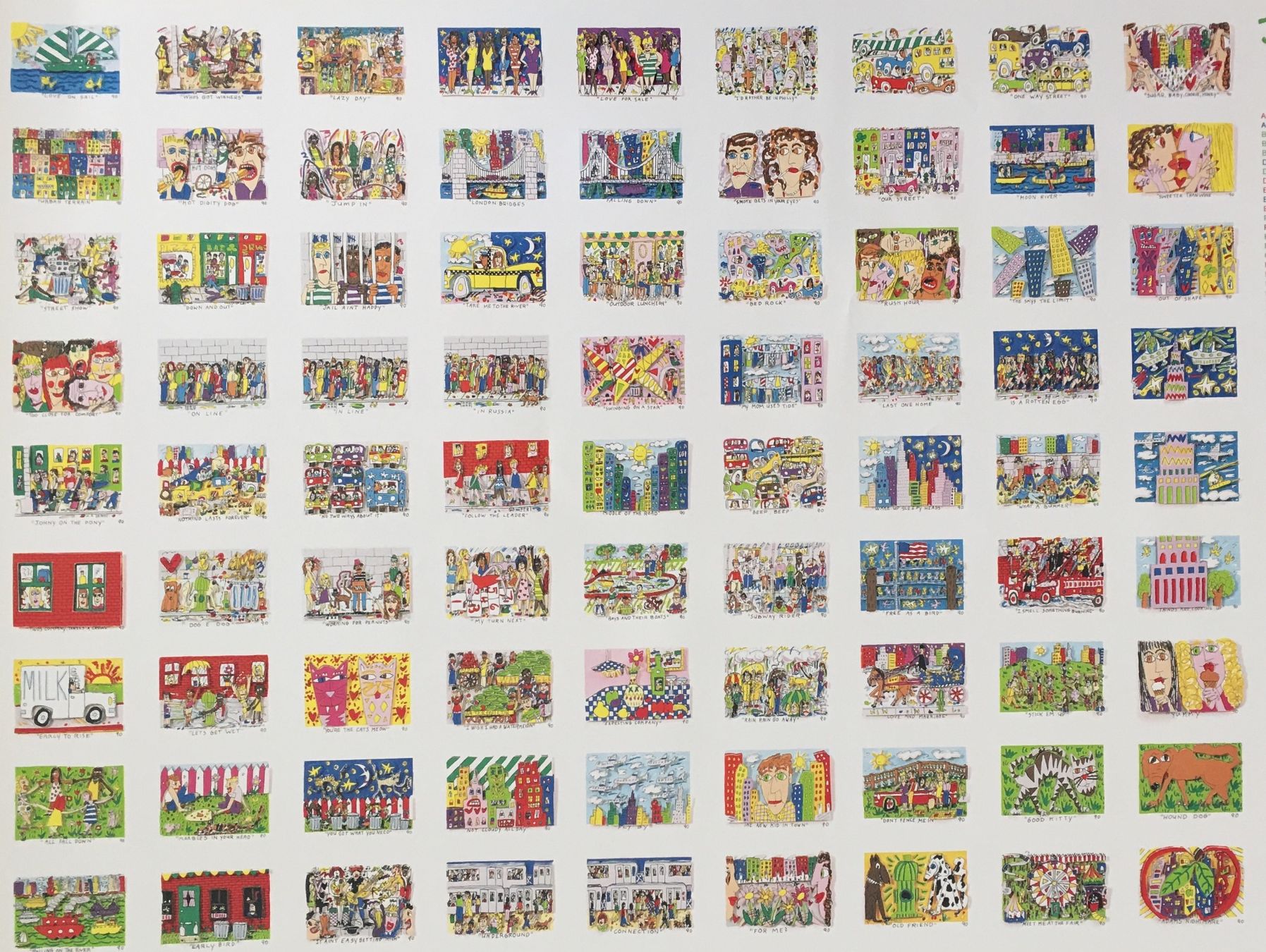 Grafica & Litografie: James Rizzi    "81 Rizzi Prints on the wall" – Usato da Nennigkofen venduto da waltraub 1