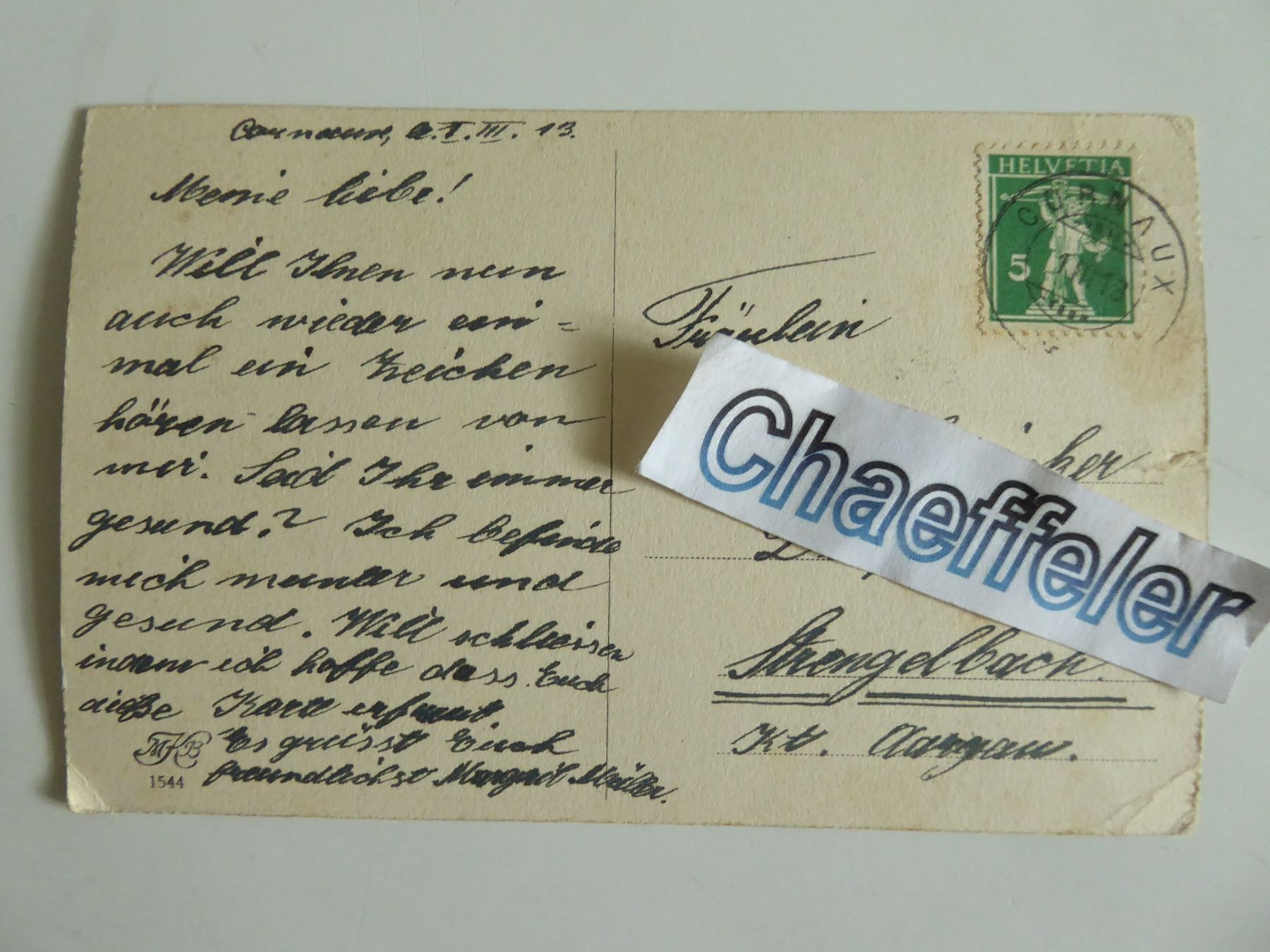 Cartes postales: 1913  Mädchen mit Knaben – D'occasion à Zürich par Chaeffeler 1