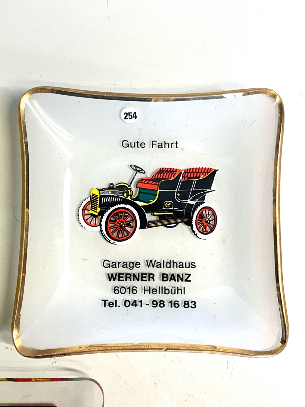 Portacenere: Lot Werbe Ascher, Genf Auto Blumen – Usato da Horw venduto da luzernicus 3
