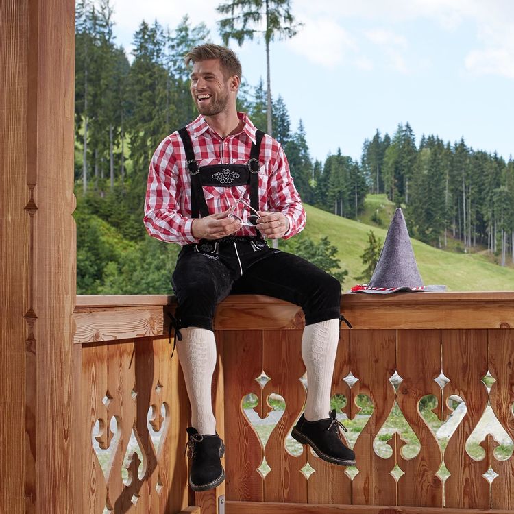 Costumi: Männer Trachtenhemd rot weiß Größe XL – Nuovo (secondo la descrizione) da Murten venduto da Roland.Kemmer.AG 1