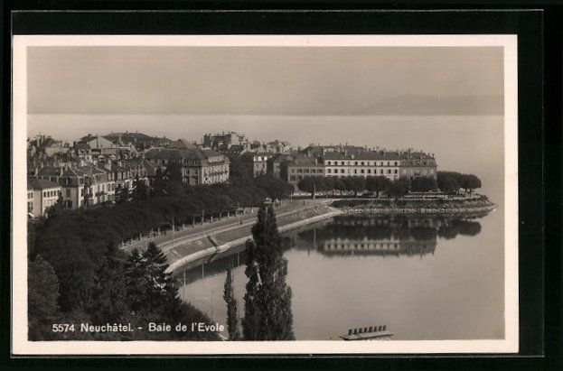 Ansichtskarten: AK Neuchâtel, Baie de l'Evole – Gebraucht aus Berlin von bartko-reher