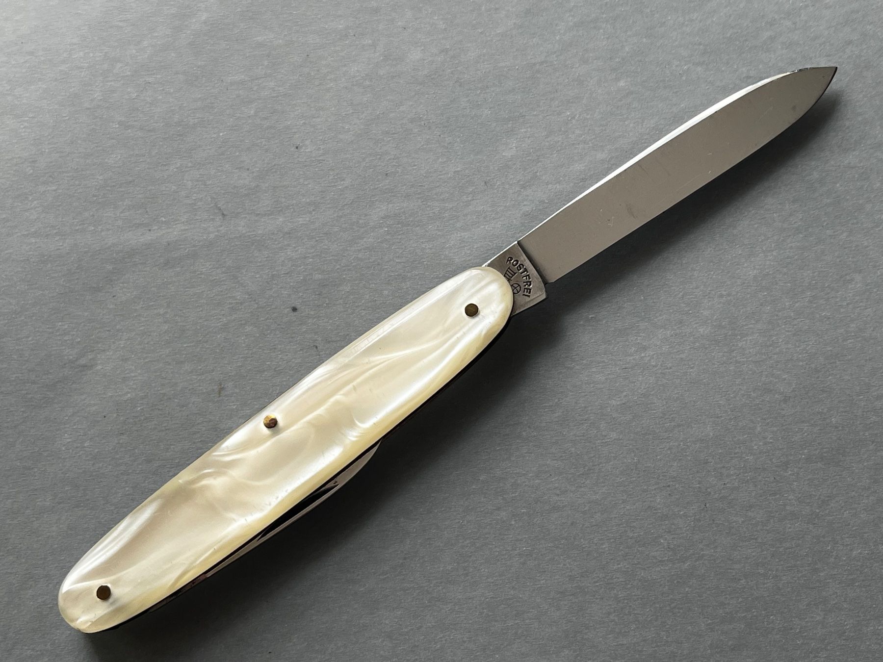 Coltelli tascabile: Altes Bonsa/Solingen Perlmutt Sackmesser 83 mm - selten – Usato da Zürich venduto da FV.vintage 5