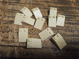 lego 3298 lot de 12 pièces Tan Slope 33 3 x 2