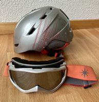 Skihelm mit Skibrille Speq silbergrau XS/S 48-51 cm