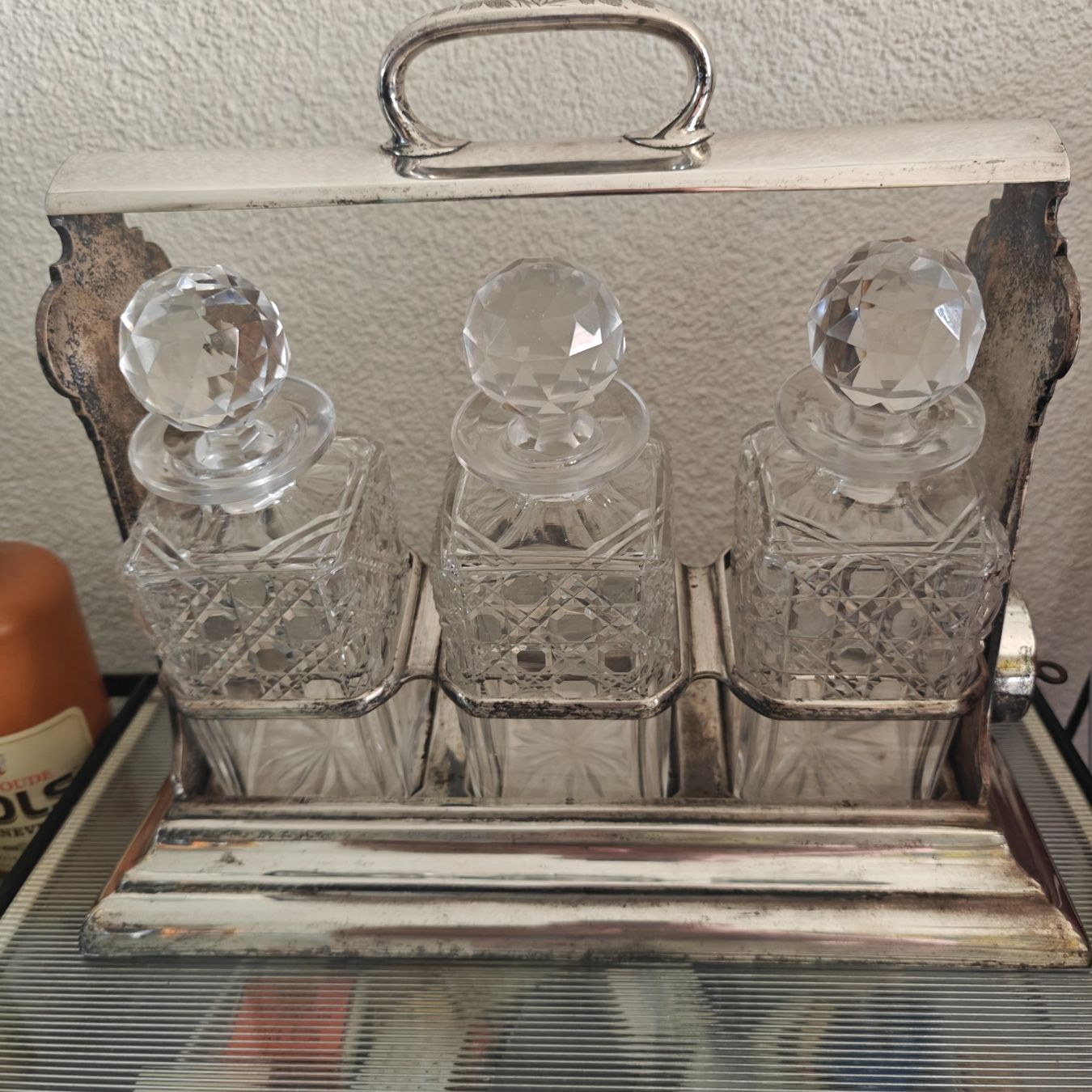 Caraffe: Walker & Hall, wunderschönes versilbertes Tantalus-Set – Usato da Wallisellen venduto da amsee10