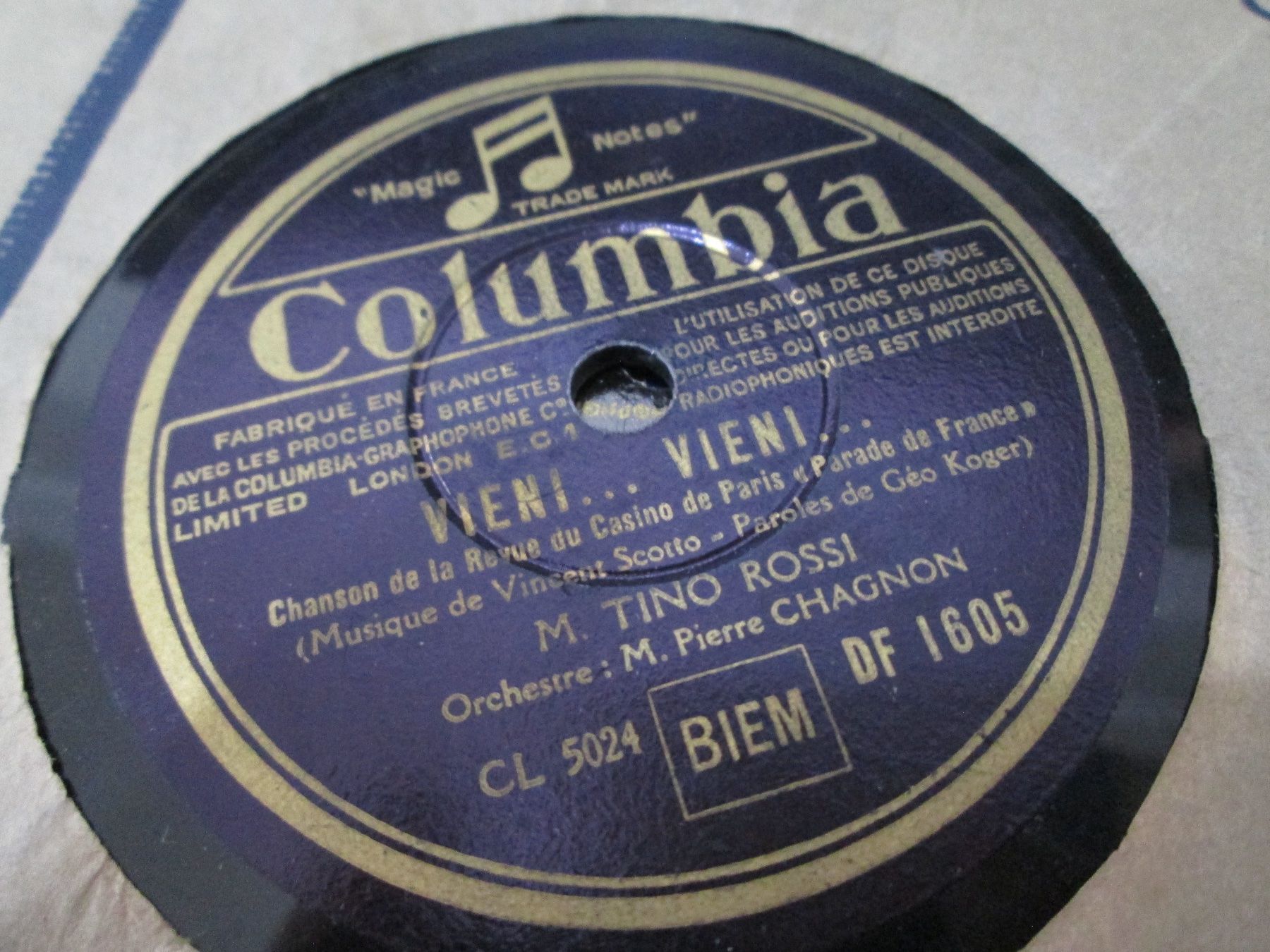 Vinyles: DISQUES 78 TOURS – D'occasion à Lausanne par Leag 4