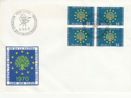 Sonderstempel S. 764 auf SBK 489 im 4er-Block