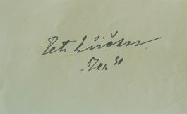 Petr Kricka (1884-1949) Schriftsteller - Autogramm